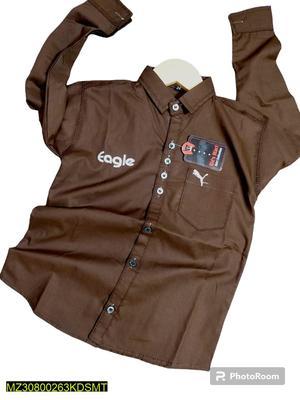 Boys 1 Pc Cotton Stitched Shirt