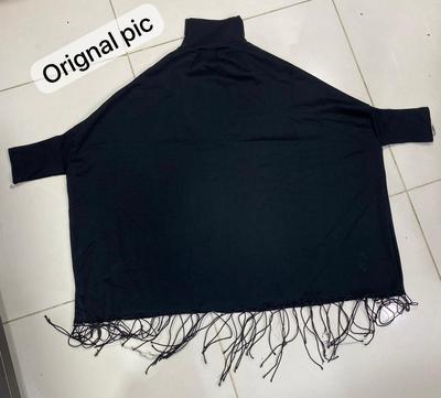 Women's Fleece Plain Poncho Cape Shawl