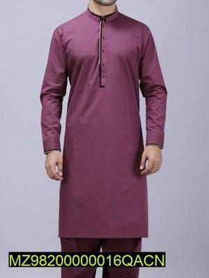 Men's Unstitched Cotton Plain Suit