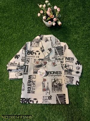 1 Pc Boy's Stitched Twill Printed Jacket