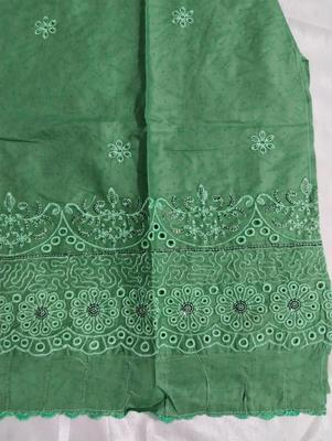 2 Pcs Women's Stitched Cotton Chikankari Embroidered Shirt And Trouser