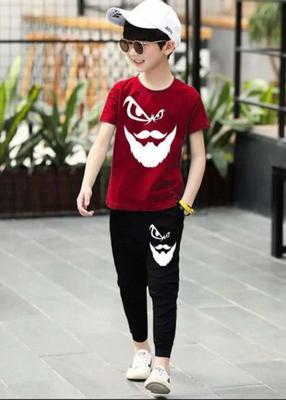 2 Pcs Boy's Polyester Printed Tracksuit