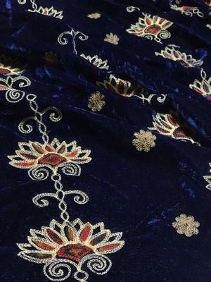 Women's Velvet Embroidered Shawl