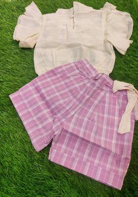 Baby Girl's Cotton Frock And Shorts