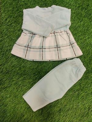 Baby Girl Velvet Printed Shirt And Trouser Set