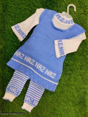 3 Pcs Girl's Stitched Wool Suit