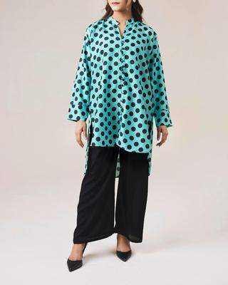 2 Pcs Women's Stitched Grip Printed Shirt And Trouser