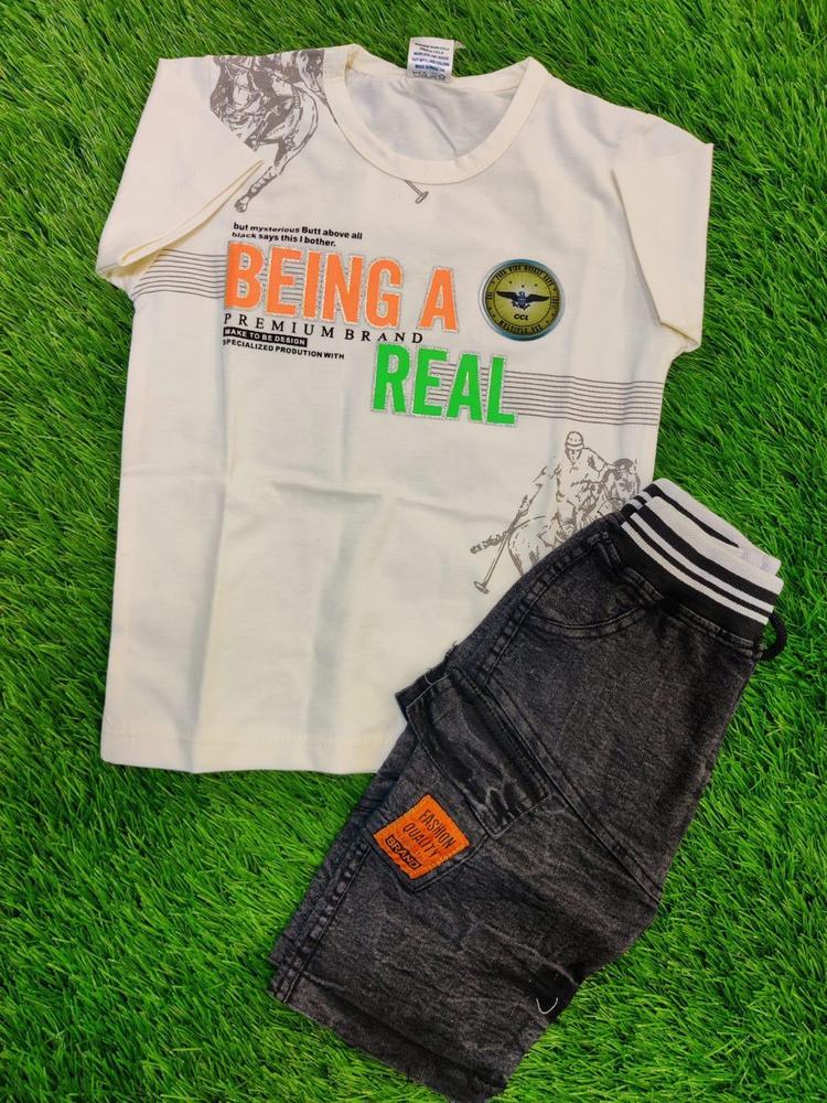 Baby Boy's Blended Printed Shirt And Pants Set