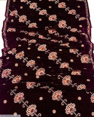 Women's Velvet Embroidered Shawl