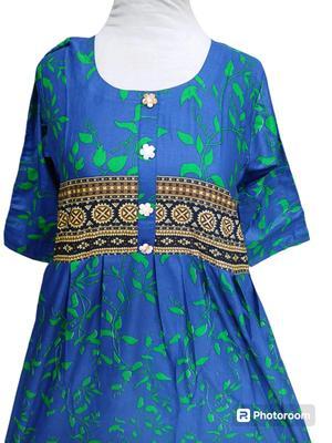 1 Pc Women's Stitched Lawn Printed Maxi