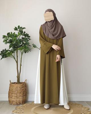 Georgette Plain Full Abaya With Stoller