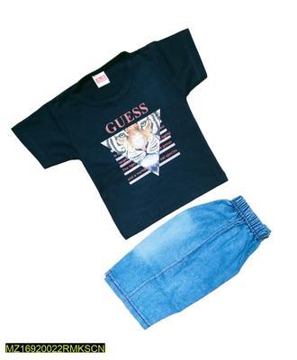 Baby Boy's Blended T-Shirt And Knicker Set