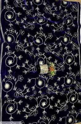 Women's Velvet Embroidered Shawl