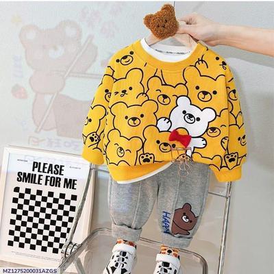 2 Pcs Boy's Cotton Printed Tracksuit