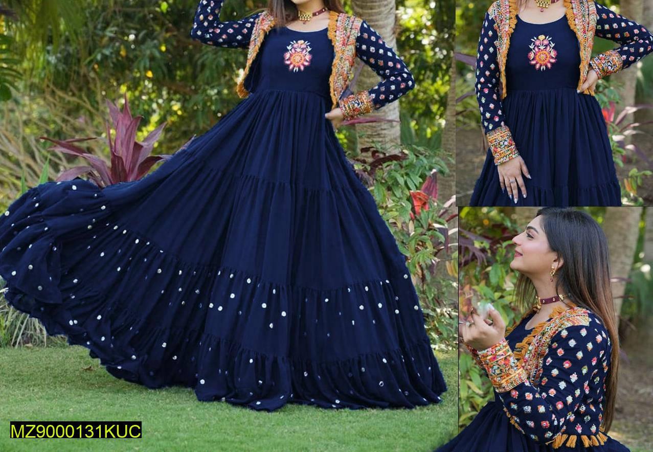 Embroidered Maxi With Koti