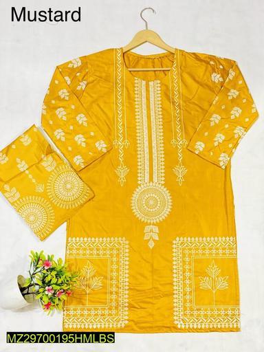 2 Pcs Stitched Lawn Suit