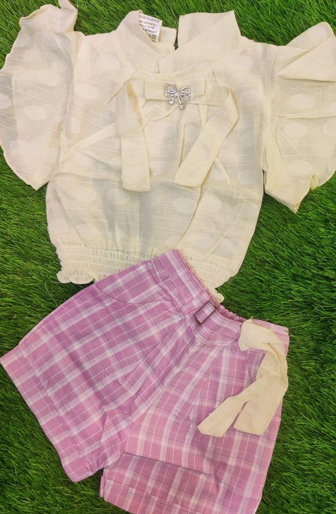 Baby Girl's Cotton Frock And Shorts