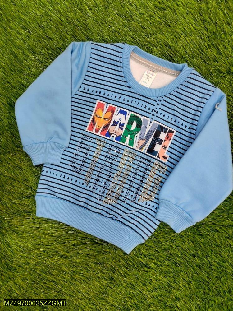 1 Pc Boy's Stitched Fleece Printed Sweatshirt