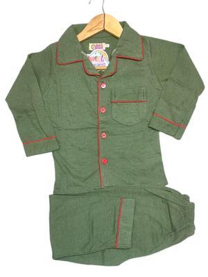 2 Pcs Unisex Stitched Cotton Printed Sleep Wear Suit