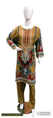 3 Pcs Women's Stitched Lawn Printed Suit