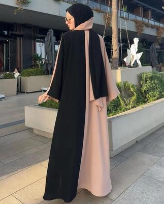 Georgette Plain Abaya With Stoller