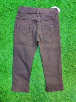 Boy's Stitched Cotton Plain Pants