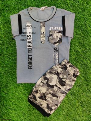 Baby Boy's Blended T-Shirt And Knicker Set