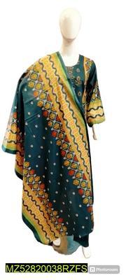 3 Pcs Women's Stitched Lawn Printed Suit