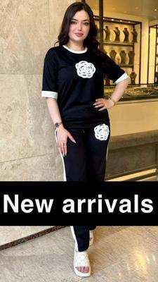 2 Pcs Women's Stitched Cotton Jersey Printed Night Suit