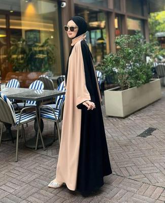 Georgette Plain Abaya With Stoller