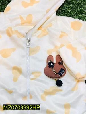 1 Pc Boy's Stitched Velvet Printed Hoodie