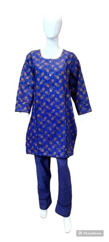 2 Pcs Women's Stitched Cotton Wool Printed Suit