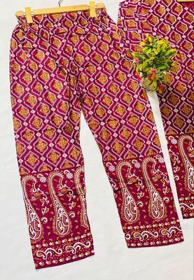 2 Pcs Women's Stitched Lawn Printed Suit