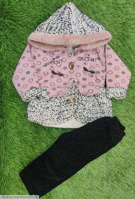 Baby Girl Velvet Frock And Trouser Set