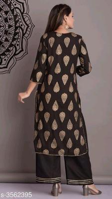 2 Pcs Women's Stitched Silk Printed Suit