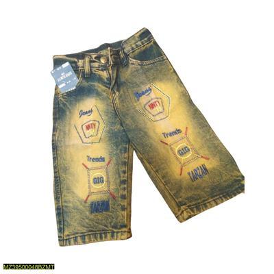 Boy's Stitched Cotton Jeans