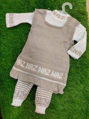 3 Pcs Girl's Stitched Wool Suit