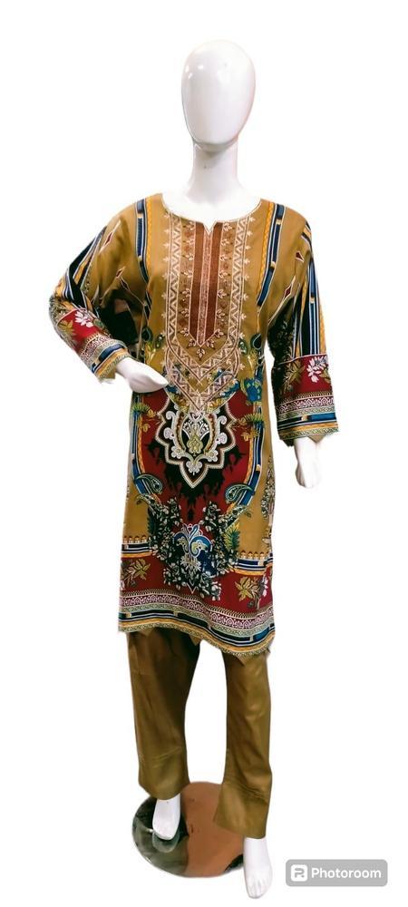 3 Pcs Women's Stitched Lawn Printed Suit