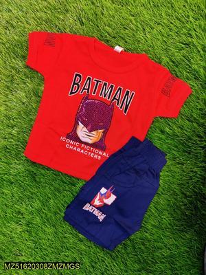 Baby Boy's Blended Printed T-Shirt And Knicker Set