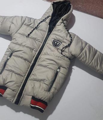 1 Pc Boy's Stitched Polyester Quilted Plain Puffer Jacket