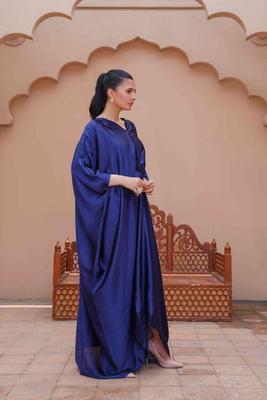 1 Pc Women's Stitched Silk Plain Kaftan