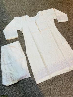 2 Pcs Women's Stitched Chikankari Suit