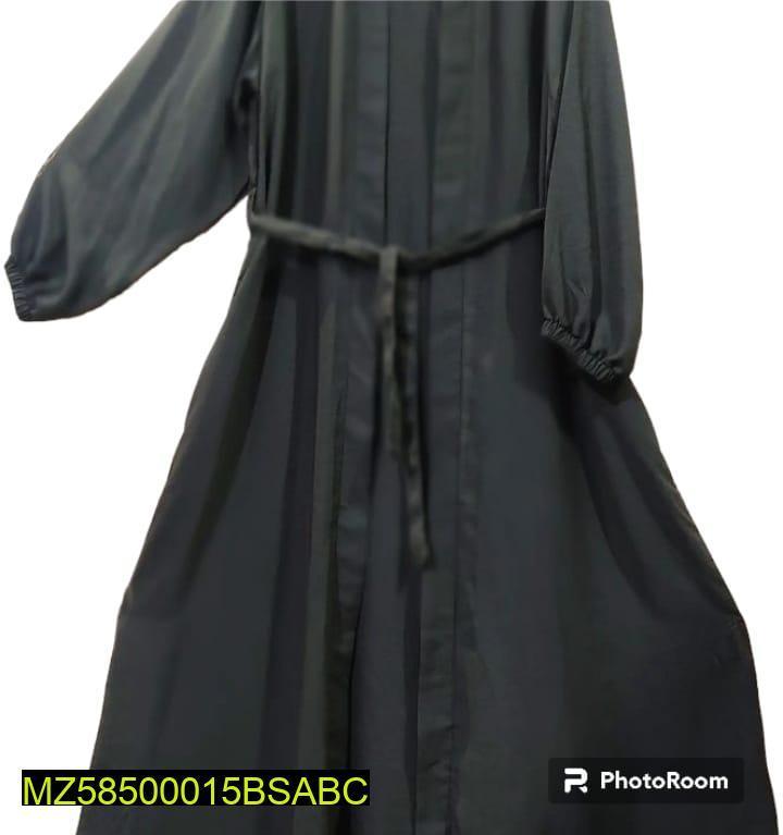 1 Pc Women's Stitched Chiffon Plain Abaya