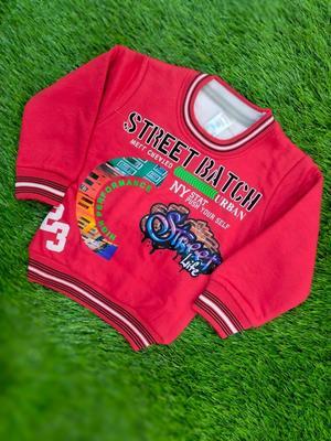 1 Pc Boy's Stitched Fleece Printed Sweatshirt