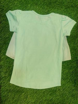 Girl's Stitched Blended Printed T-Shirt