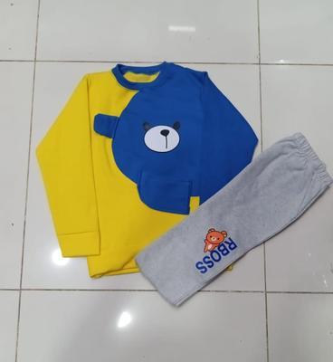 2 Pcs Boy's Fleece Printed Tracksuit