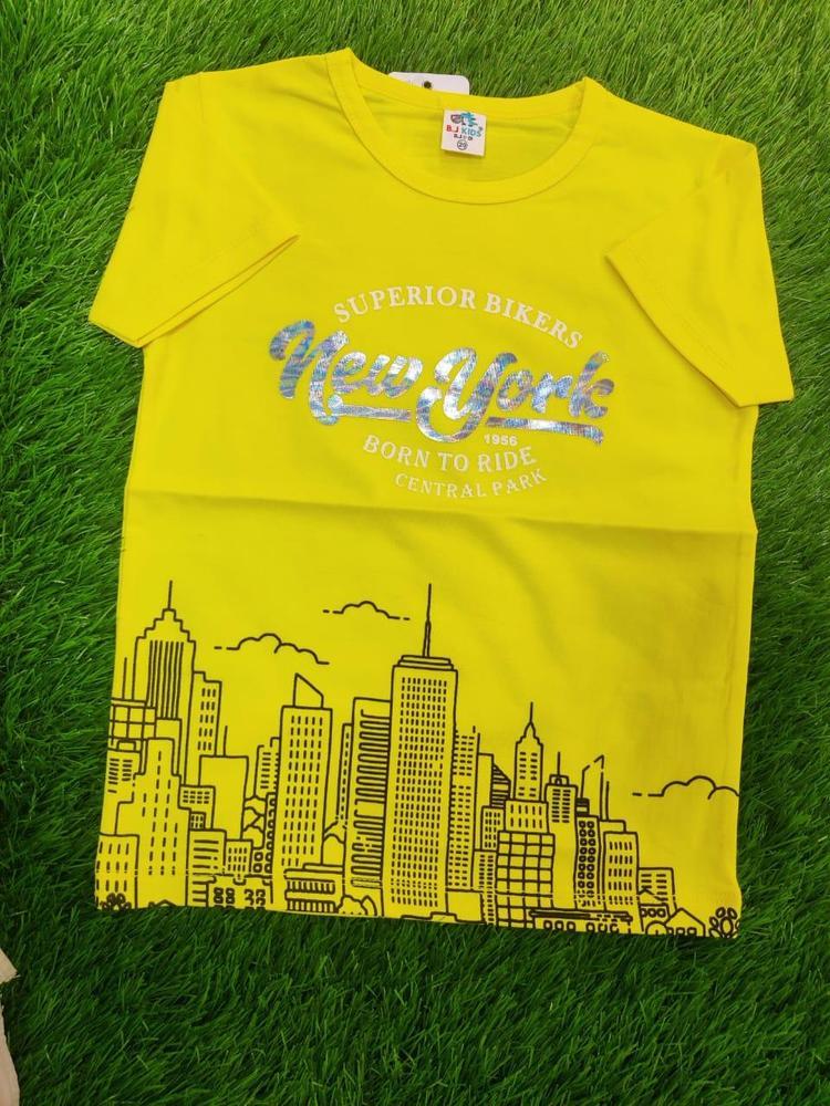 Boy's Stitched Blended Printed T-Shirt