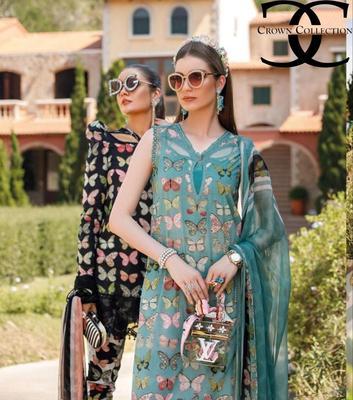 3 Pcs Women's Stitched Russian Lawn Digital Printed Suit