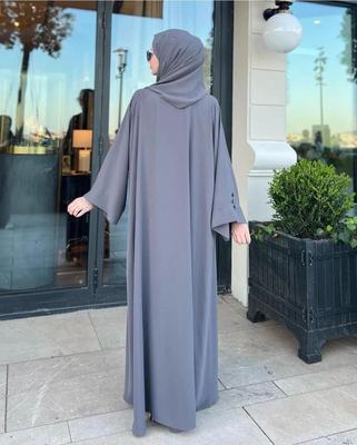 Georgette Plain Abaya With Stoller