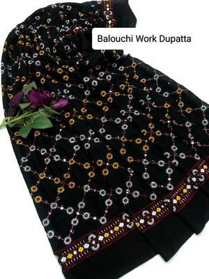 1 Pc Women's Stitched Swiss Lawn Sequins Embroidered Dupatta